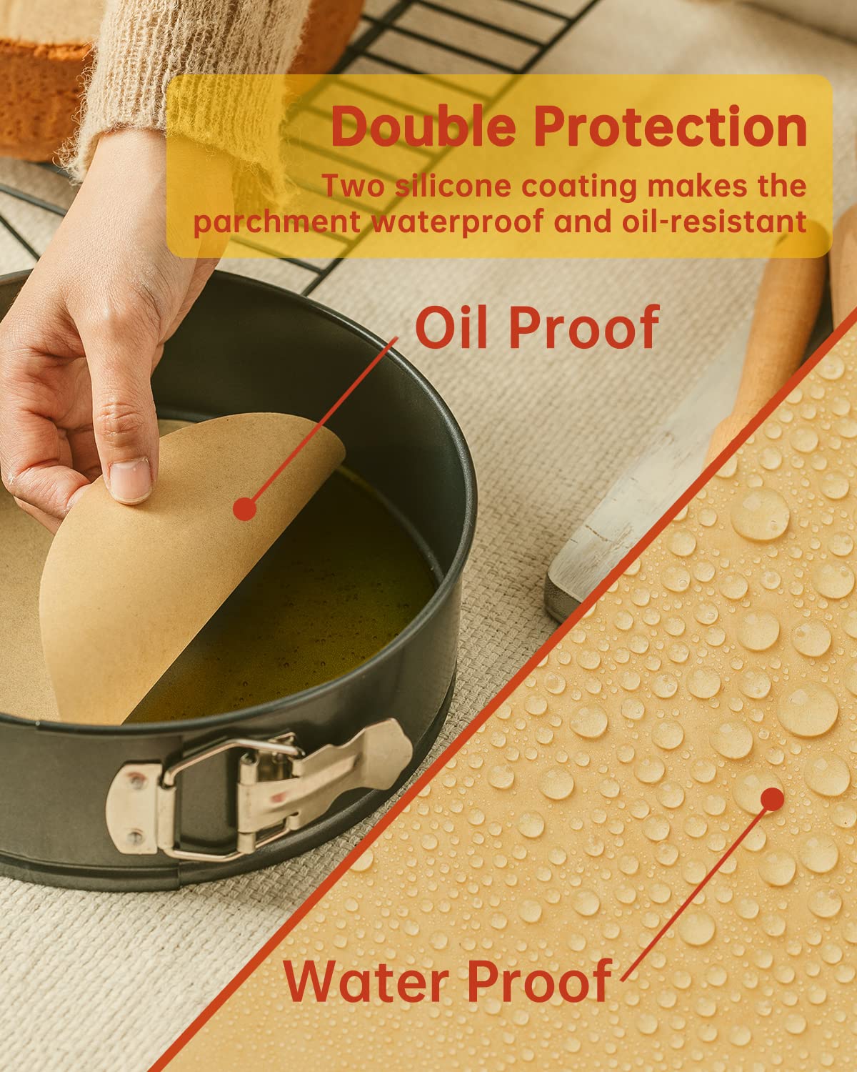 Katbite 200Pcs 8 Inch Parchment Paper Rounds, Unbleached & Non-Stick, Precut Parchment Circles For Spring Pan, Storage/Freezing